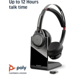 Plantronics Voyager Focus UC with Charge Stand - Poly Bluetooth Stereo Headset for Business - Image 2