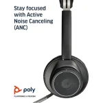 Plantronics Voyager Focus UC with Charge Stand - Poly Bluetooth Stereo Headset for Business - Image 3