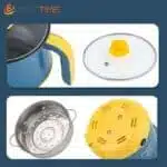 1.8L Electric Pot Pan Cooker Cooking Fry Stew - Yellow - Image 4
