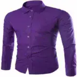 Levi Gardin Men's Formal Shirt - Purple