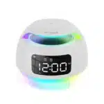 LED Symphony Clock – Rechargeable FM Radio, Colorful Night Light, Desktop Alarm Clock for Students