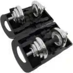 Adjustable Chrome Dumbell Set - 20kg - Black