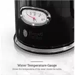 Russell Hobbs 1.7 Litre Retro Classic Noir Cordless Electric Kettle 21671-70 - Black - Image 3