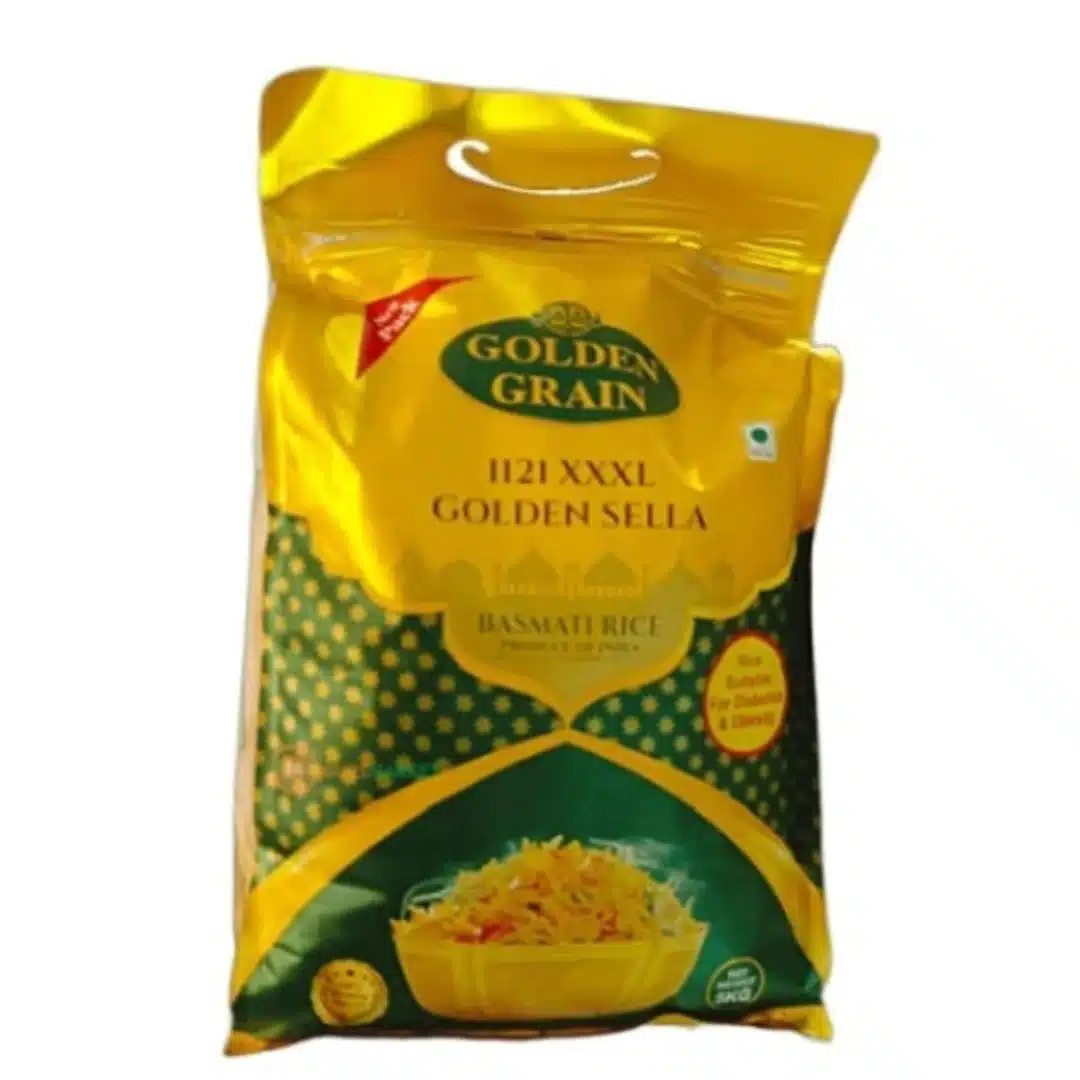 182332_1756191578 Golden Grain Golden Sella Basmati Rice 1121 Xxxl 5kg X 2bags - Image 1