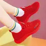 Newest Women's Shoes - Spring/summer Breathable Casual Sports Shoes - Red - Image 4