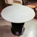 Vento Furniture Metal Coffee Marble Table - Image 2