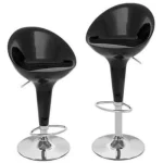 Reception And Bar Stool - Set Of 2 - Black