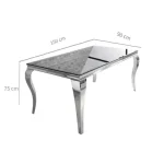 G-pearls 6 Seater Marble Dining Set - Image 2