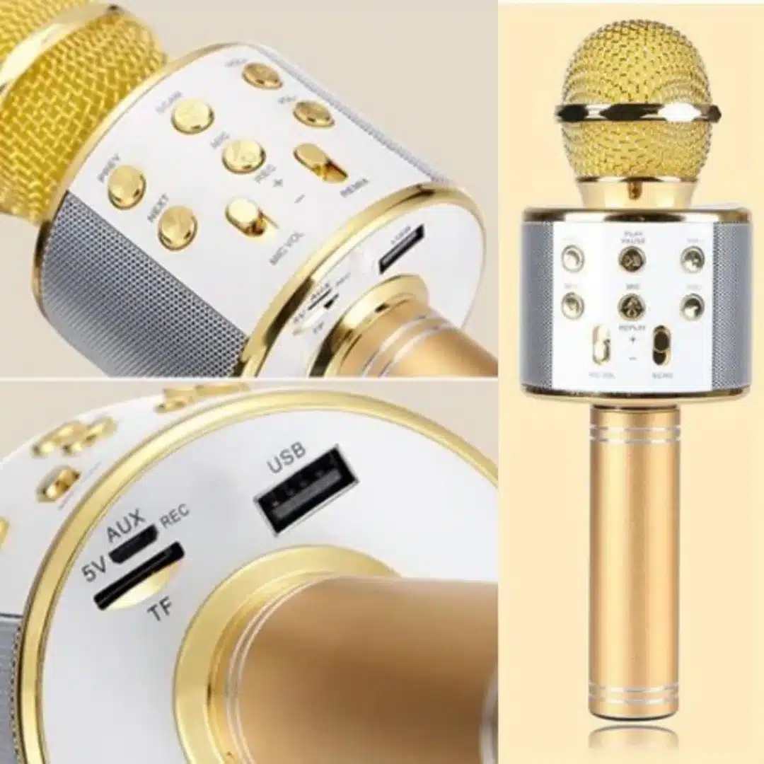 99353_1560531650 Wireless Bluetooth Karaoke Microphone HiFi Speaker-WS-858 - Image 1