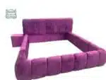 Ucheson 6x6 VelvetCraft Bedframe with Side Drawer – Purple - Image 2