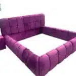 Ucheson 6x6 VelvetCraft Bedframe with Side Drawer – Purple
