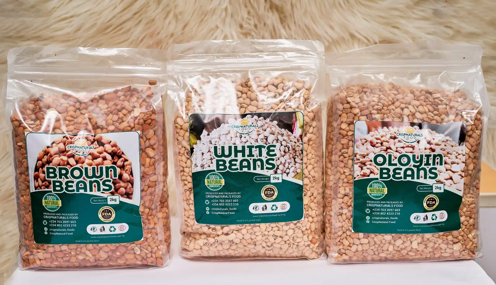 Crip Natural Foods Premium Oloyin Honey Beans – 2kg - Image 2