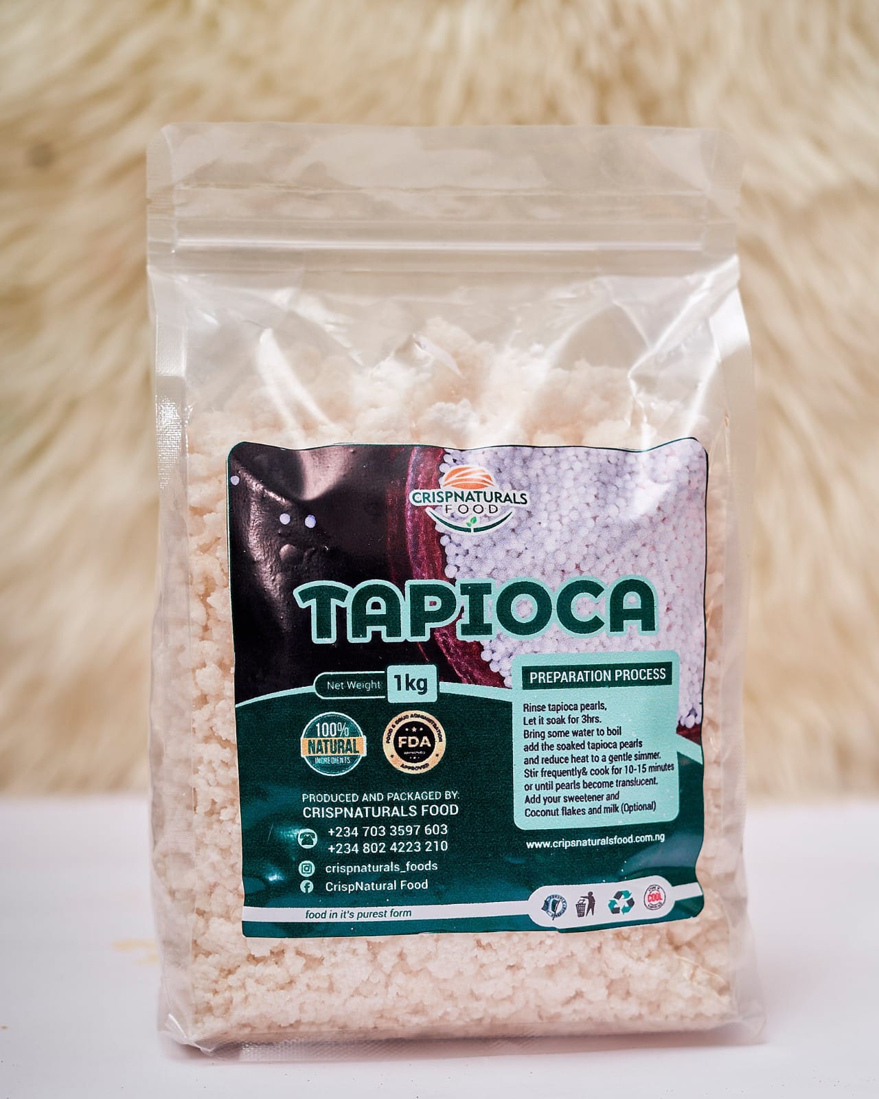 WhatsApp Image 2025-11-10 at 8.07.03 PM Crips Natural Food – Tapioca 1kg - Image 1