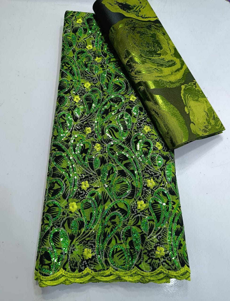 WhatsApp Image 2025-11-14 at 08.36.47_17e22e9b GlamourGlow Sequin Lace – with Matching Head Tie - Image 1