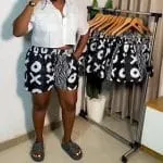 Monochrome Vibe Ankara Shorts