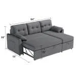 VANACC Sectional Sofa Bed with Storage and Soft Seat ,Reversible Pull Out Couch for Living Room - Image 2