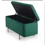 Fabric Storage Ottoman - Green