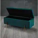 Fabric Storage Ottoman - Green - Image 2