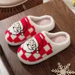 BERANMEY Christmas Reindeer Plush Slippers (Unisex) - Image 4