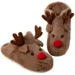 Gilbin Christmas Reindeer Slippers (Unisex) - Image 3