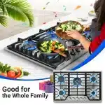 30 Inch Gas Cooktop Sunmaki 5 Burners Gas Stovetop - Image 2