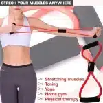 Yoga Pull Rope Resistance Pilates Strength Training Tubes Workout Fitness Home Gym - Image 3