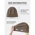 Zaitun Winter Beanie for Men Women Warm Waffle Knit Hat Ski Stocking Cuffed Cap - Image 4