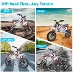 SYX MOTO KBE 500W Electric Dirt Bike for Kids - 36V Mini Pit Bike, Beginner-Friendly, Red/Grey - Image 3