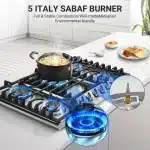 30 Inch Gas Cooktop Sunmaki 5 Burners Gas Stovetop - Image 3