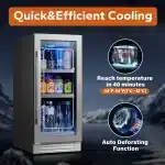 Ca'Lefort 15'' Beverage Refrigerator,Single Zone Beverage Fridge with Stainless Steel Door Frame - Image 3