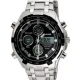 Black Dial Stainless Steel Analogue Digital Watch Silver 3752274 11