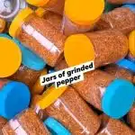 Jars of Grinded Pepper