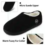 Ecetana Womens Comfortable Slippers Plush Fleece Lined Memory Foam Closed Back House Shoes - Image 3