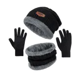 Loritta 3 Pack Womens Winter Hats and Casual Scarf Set Soft Winter Gloves