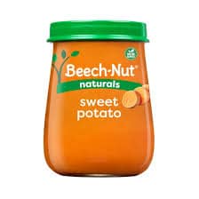 download (3) Beech-Nut Naturals Stage 1 Baby Food, Sweet Potato, 4 oz Jar - Image 1