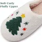 BERANMEY Christmas Reindeer Plush Slippers - Cozy Unisex Holiday Footwear - Image 3