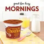 Honey Nut Cheerios Breakfast Cereal Cup, Gluten Free, Single Serve Cereal, 1.8 oz - Image 3
