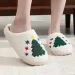 BERANMEY Christmas Reindeer Plush Slippers - Cozy Unisex Holiday Footwear - Image 4