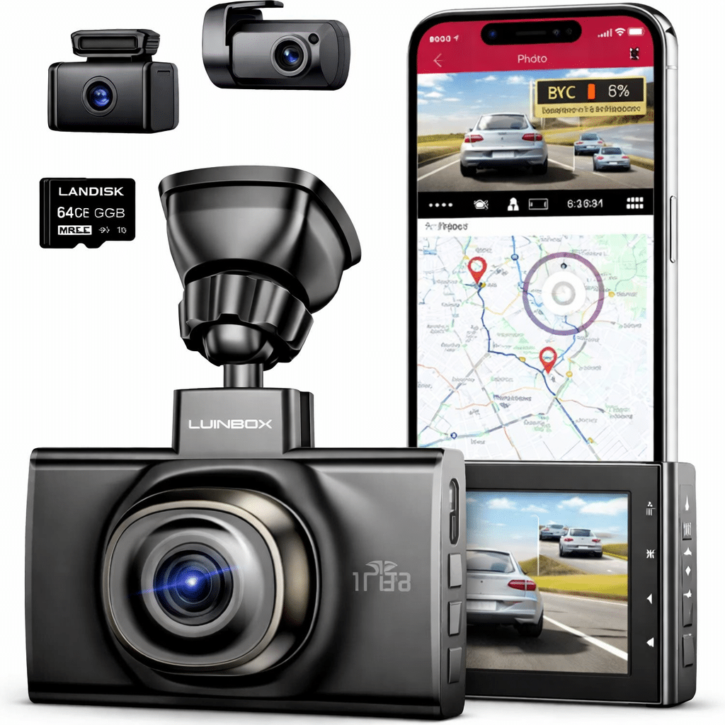 DASH CAMS LD02 5K Triple Dash Cam with GPS, WiFi & 64GB Card - Image 1