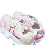 Stellar Pulse – White/Beige Sneakers with Pink Star
