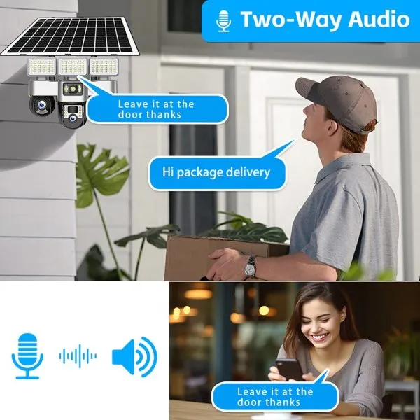 V380 Pro 4G Solar PTZ Security Camera - 3-Lens AI Tracking, Color Night Vision, Wireless CCTV - Image 5