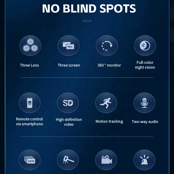 V380 Pro 4G Solar PTZ Security Camera - 3-Lens AI Tracking, Color Night Vision, Wireless CCTV - Image 6