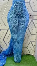 High-Quality Beaded Lace Material – Per Yard