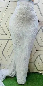 Exquisite Beaded Lace Fabric – Per Yard