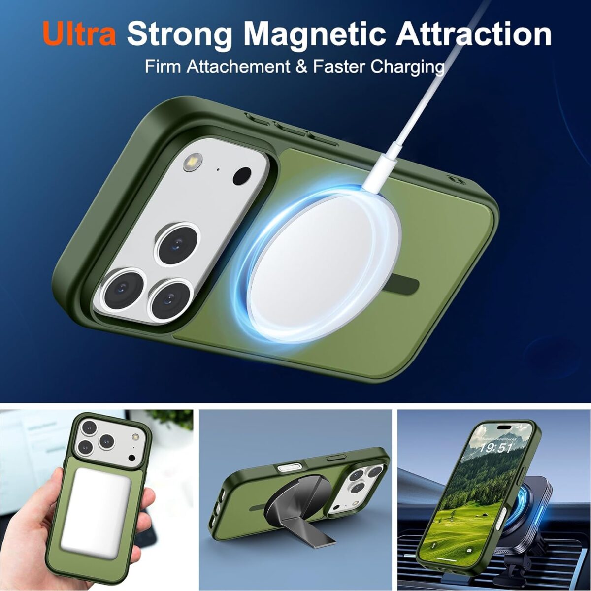 iPhone 17 Magnetic Matte Shockproof Case - Skin Feel Max Plus Air Cover