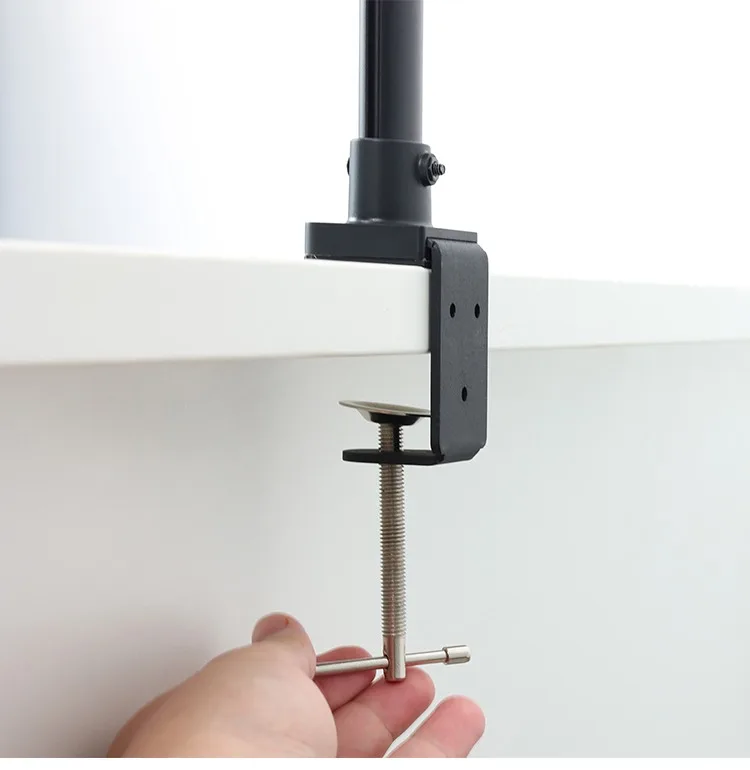 LED Desk Lamp for Home Office - Eye-Caring Architect Lamp with Clamp, Dual Screen Monitor Gooseneck Smart Light
