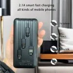 Portable High Capacity 20000mAh Power Bank with LED Display, Fast Charging USB-C & Micro USB Ports for Outdoor Use - Image 3
