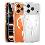 Magnetic Transparent iPhone 17 Pro Max Case - Clear Shockproof Magsafe Compatible Cover