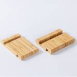Bamboo Phone Holder for Desk Portable Cell Phone Dock Portable Bamboo Stand With Charging Hole - Image 5