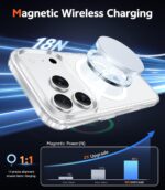 Magnetic Transparent iPhone 17 Pro Max Case - Clear Shockproof Magsafe Compatible Cover - Image 4